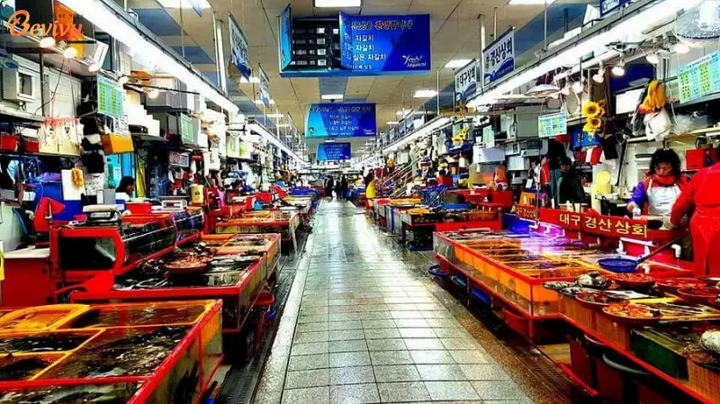 Jagalchi Market - Chợ cá nổi tiếng tại Busan Du lịch Hàn Quốc đi Jagalchi Market