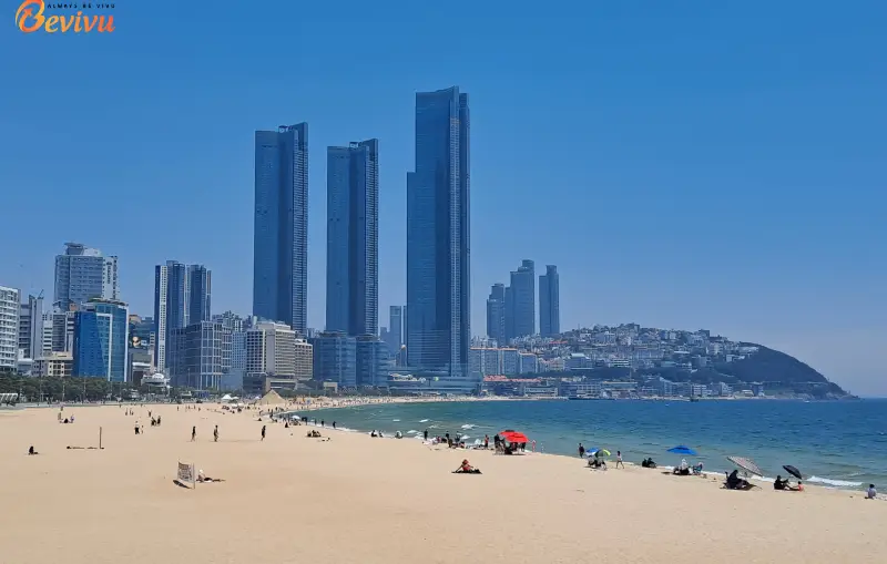 Haeundae Beach - Bãi biển thiên đường tại thành phố Busan Du lịch Hàn Quốc tham quan Haeundae Beach