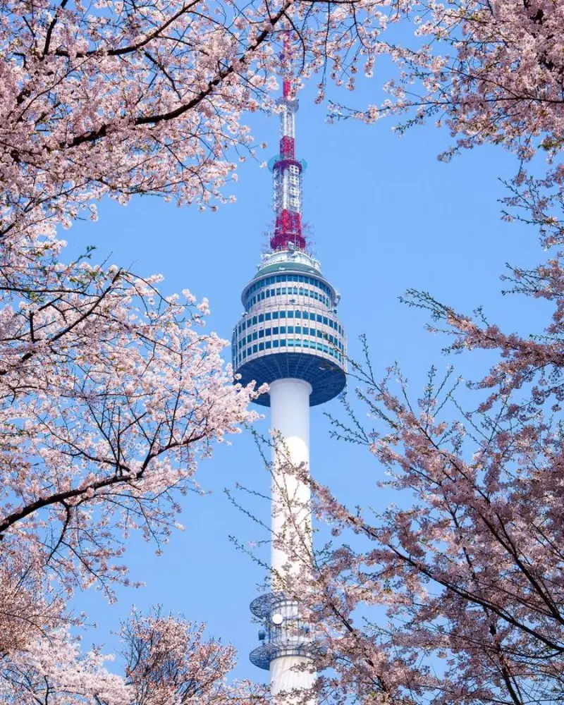 Tháp Namsan Seoul nổi tiếng của Hàn Quốc Du lịch Hàn Quốc tham quan tháp Namsan