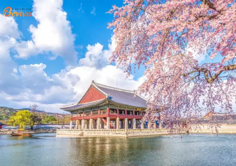 Quang cảnh tuyệt đẹp tại Cung điện Gyeongbokgung Du lịch Hàn Quốc tại Cung điện Gyeongbokgung