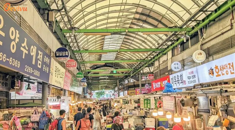 Gwangjang Market nhộn nhịp Du lịch Hàn Quốc đi Gwangjang Market