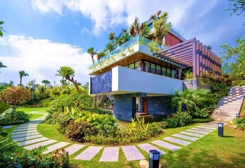 Không gian sân vườn căn tổng thống H6 Không gian sân vườn căn tổng thống H6 xanh rờn