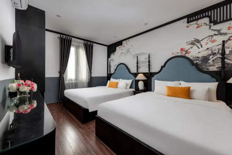 phòng deluxe family tại Hanoi Elpis Hotel & Spa