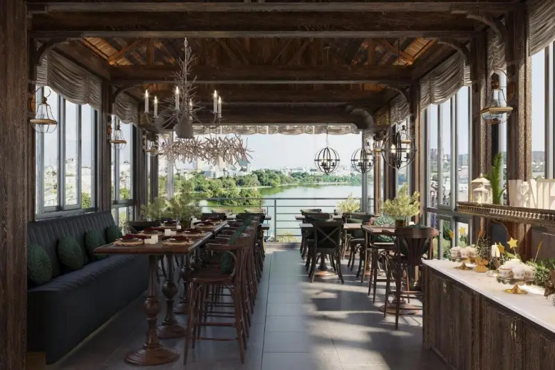 nhà hàng tại Hanoi Morning Hotel