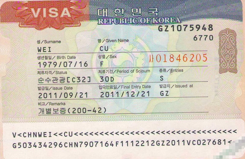 Visa của hồ sơ C39 đã được cấp