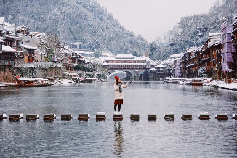 Mùa đông Trung Quốc mang sắc trắng rực rỡ