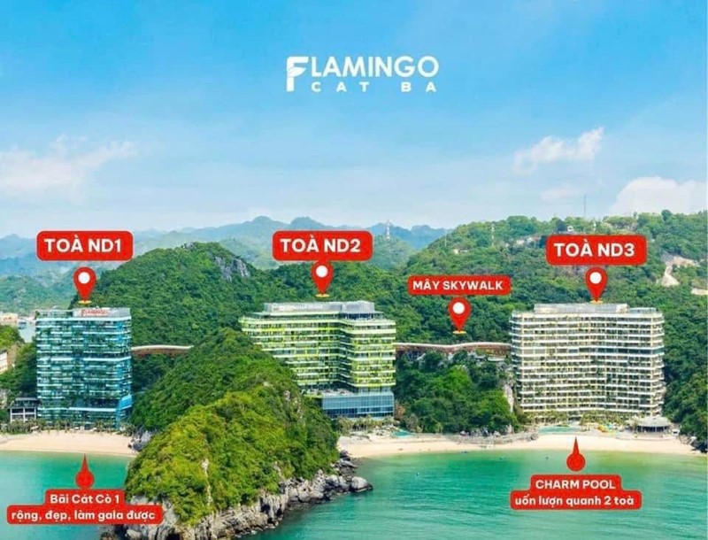 Flamingo Cát Bà Beach Resort có thiết kế hiện đại