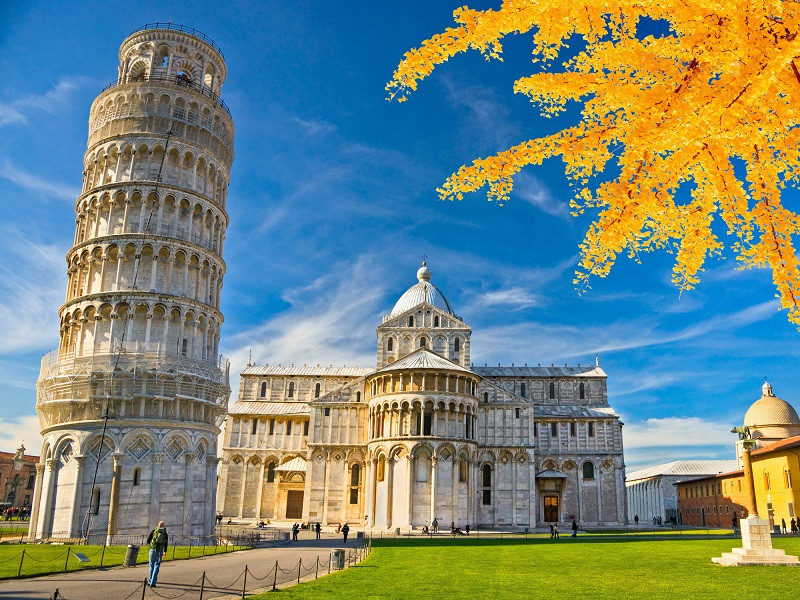 chiêm ngưỡng vẻ đẹp của tháp nghiêng Ý