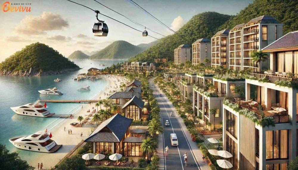 Cáp treo thẳng vào tt Cát Bà Xu hướng nghỉ dưỡng Cát Bà 2025