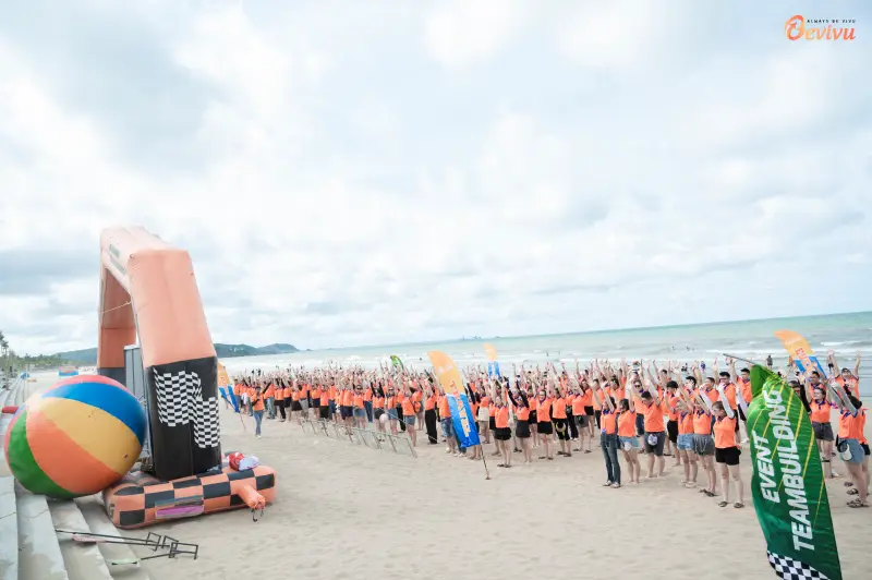 Vui chơi hết mình trong tour Teambuilding 2025 Hợp sức chơi Teambuilding hết mình