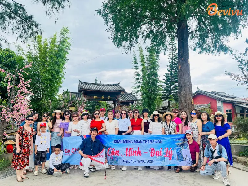 Đoàn khách Côn Minh - Đại Lý cùng Bevivu Đoàn khách du lịch Côn Minh