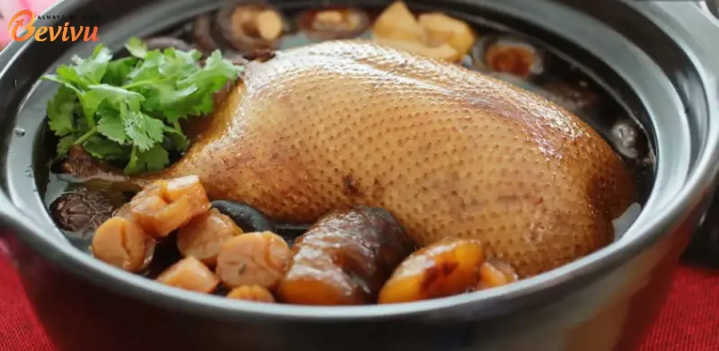 Gà vịt hầm Shier với vị ngọt thanh Gà vịt hầm Shier ẩm thực du lịch trương gia giới