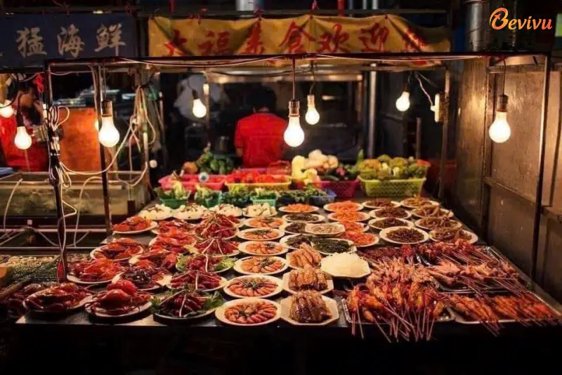 Ẩm thực đường phố tại Thái Bình Cổ Trấn Ẩm thực đường phố tour Trung Quốc