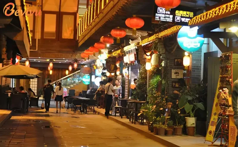 Phố bar Zhiyanhe mang đậm phong cách hiện đại pha trộn với nét cổ kính du lịch hồng nhai động phố bar zhiyanhe