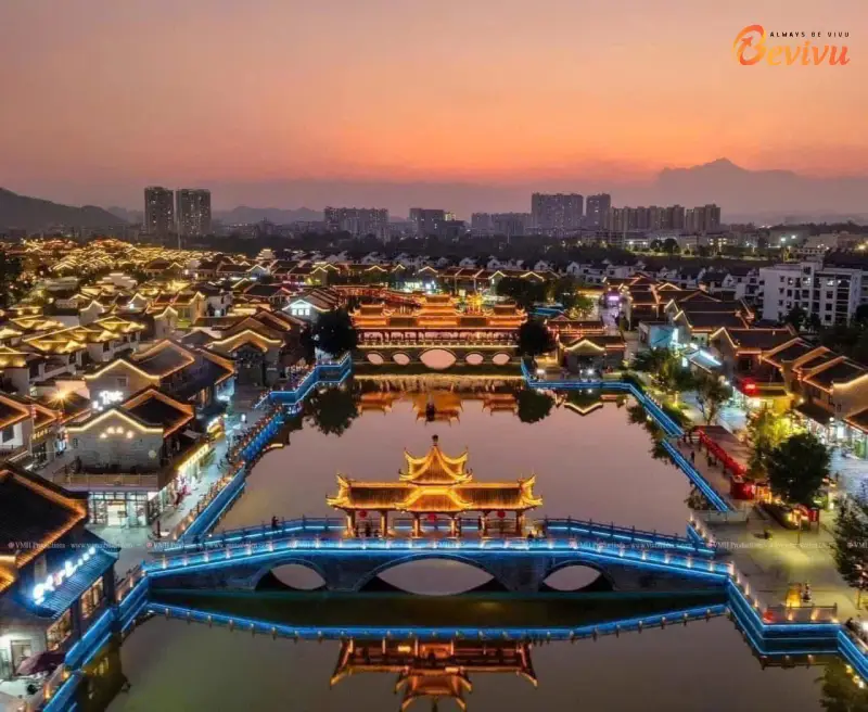Quang cảnh về đêm tại Phố cổ Thái Bình Du lịch Thái Bình Cổ Trấn tại Phố cổ Thái Bình