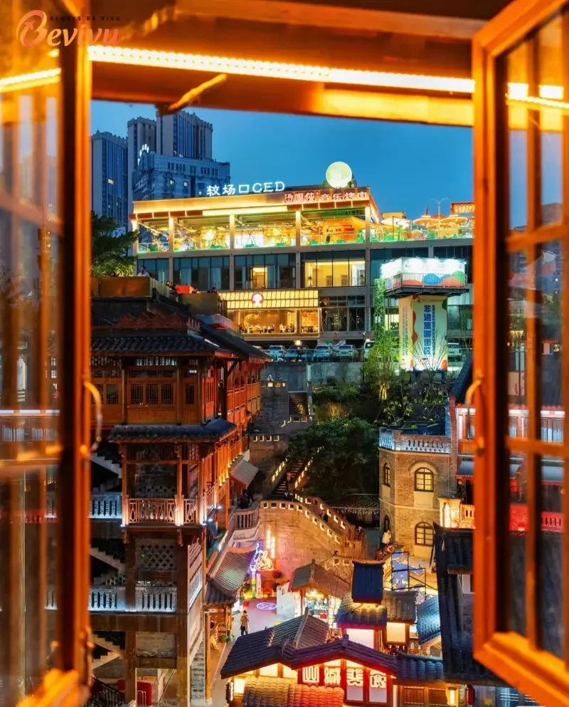 Trùng Khánh lung linh về đêm du lịch hồng nhai động phố thiên thành