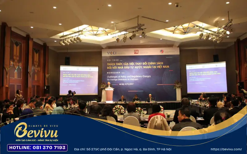 Buổi hội thảo được tổ chức thành công chuyên nghiệp dịch vụ tổ chức hội thảo tại Hà Nội