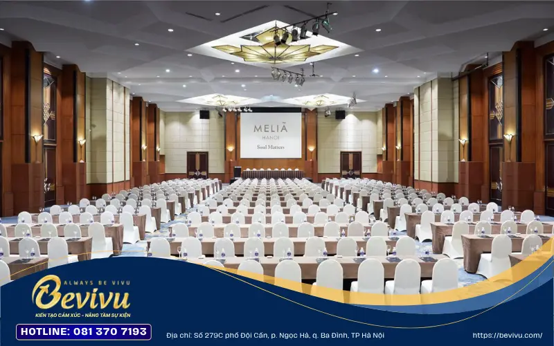 Không gian tổ chức hội thảo tại Meliá Hanoi Hotel tổ chức hội thảo tại Hà Nội ở Meliá Hanoi Hotel