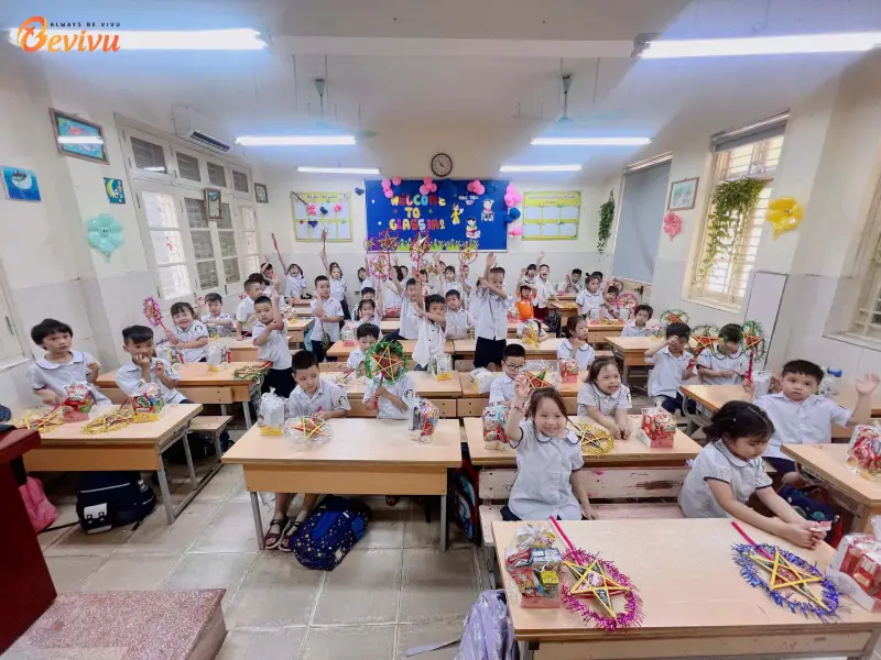 Tổ chức trung thu tại trường tiểu học Tết trung thu cho trường học