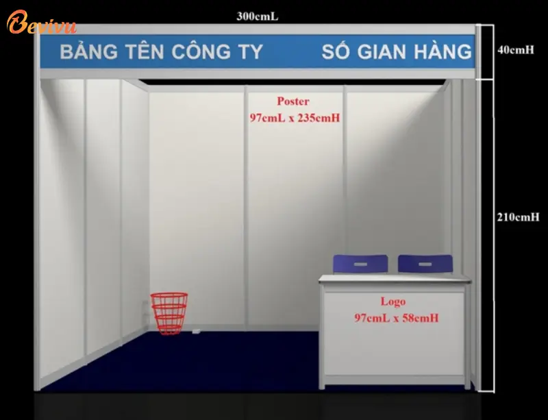 Tham khảo một số mẫu gian hàng triển lãm Gian hàng hội chợ triển lãm tiêu chuẩn