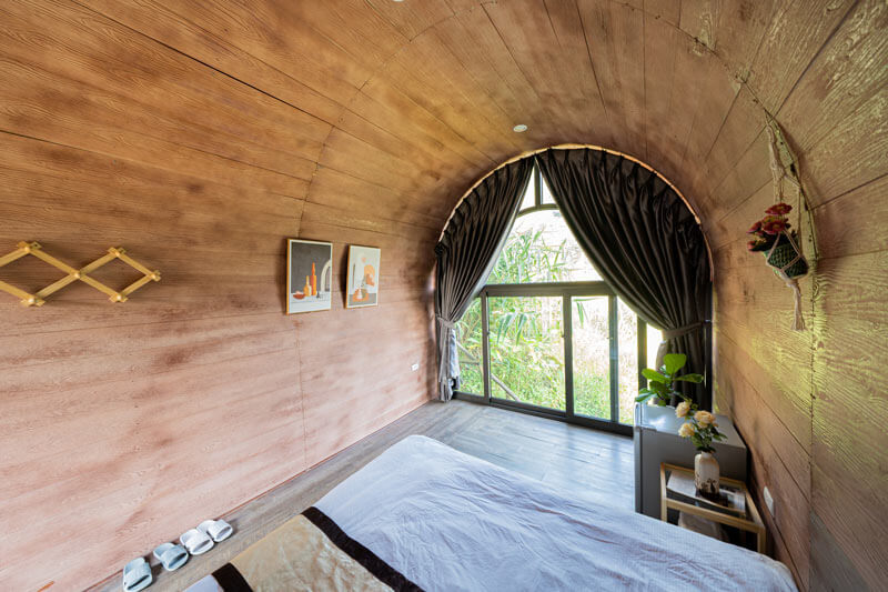 Căn nhà gỗ nhỏ hình vòm xinh xắn